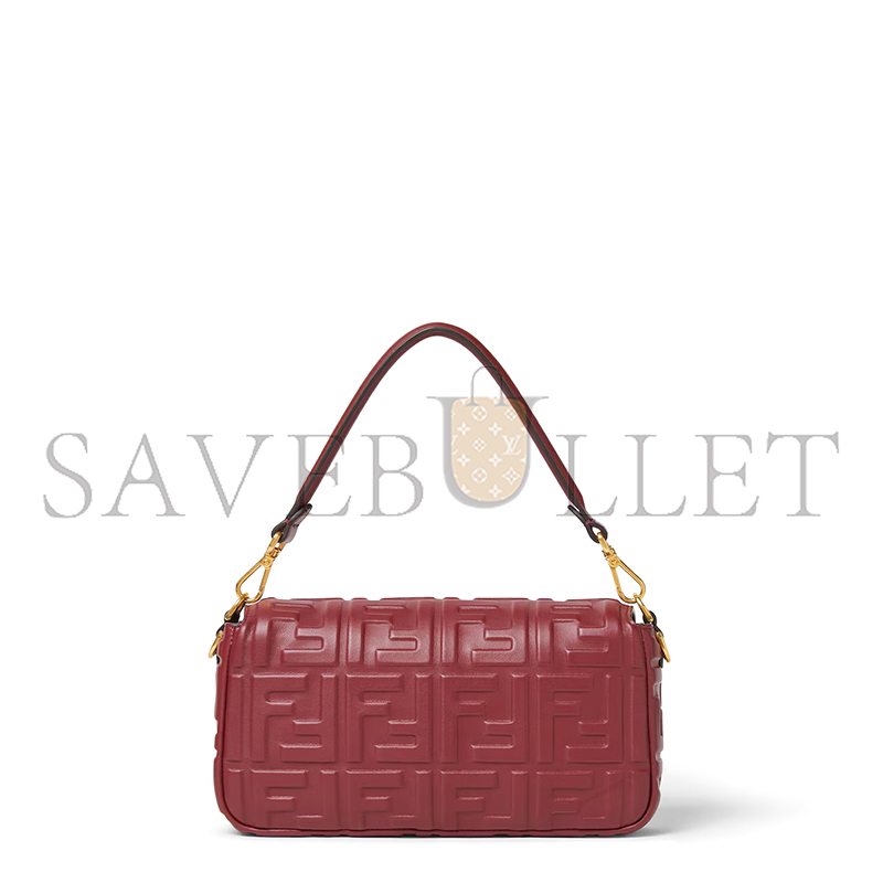 FENDI BAGUETTE BURGUNDY LEATHER BAG 8BR600AT57F1CGF (27*15*6cm)